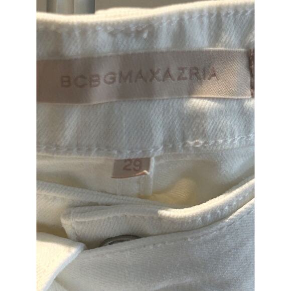 BCBGMAXAZRIA Women's size 29 NWT Jane White Cropped Pants - Picture 3 of 5
